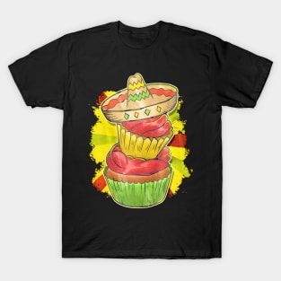 Cinco De Mayo Cake With Mexican Hat T-Shirt